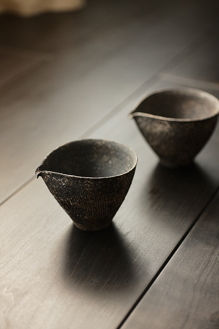 Natural Earth Textured Gongdaobei Share Cup by Cheng Wei