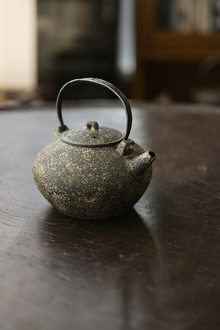 Natural Earth Textured Kettle with Iron Handle