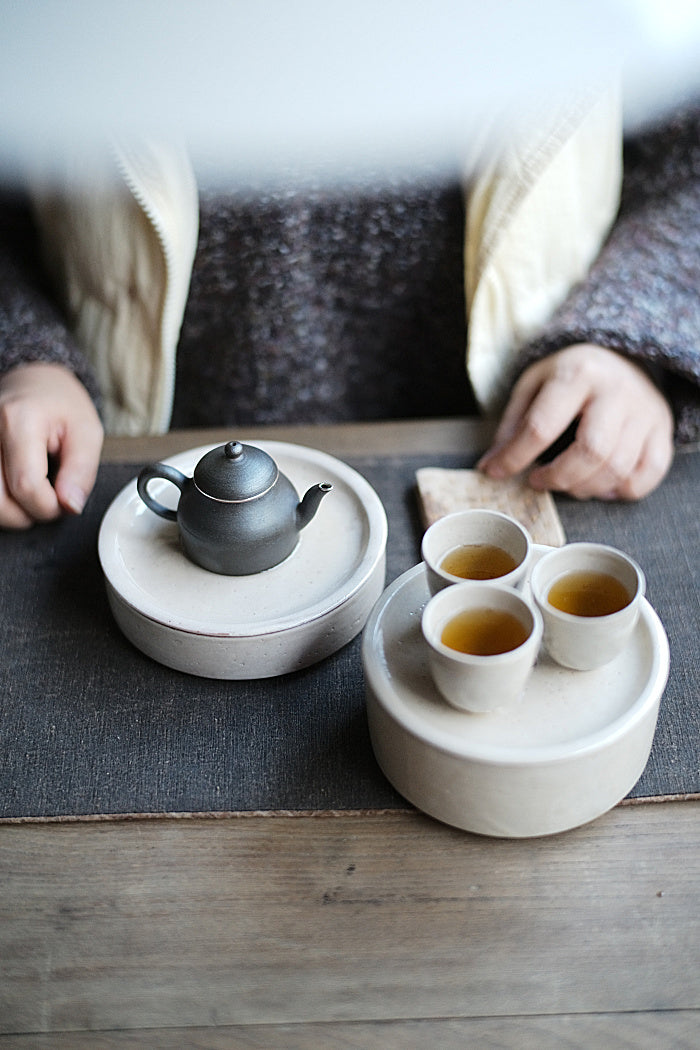 Black Zisha & Silver Hand-Carved Calligraphy Teapot