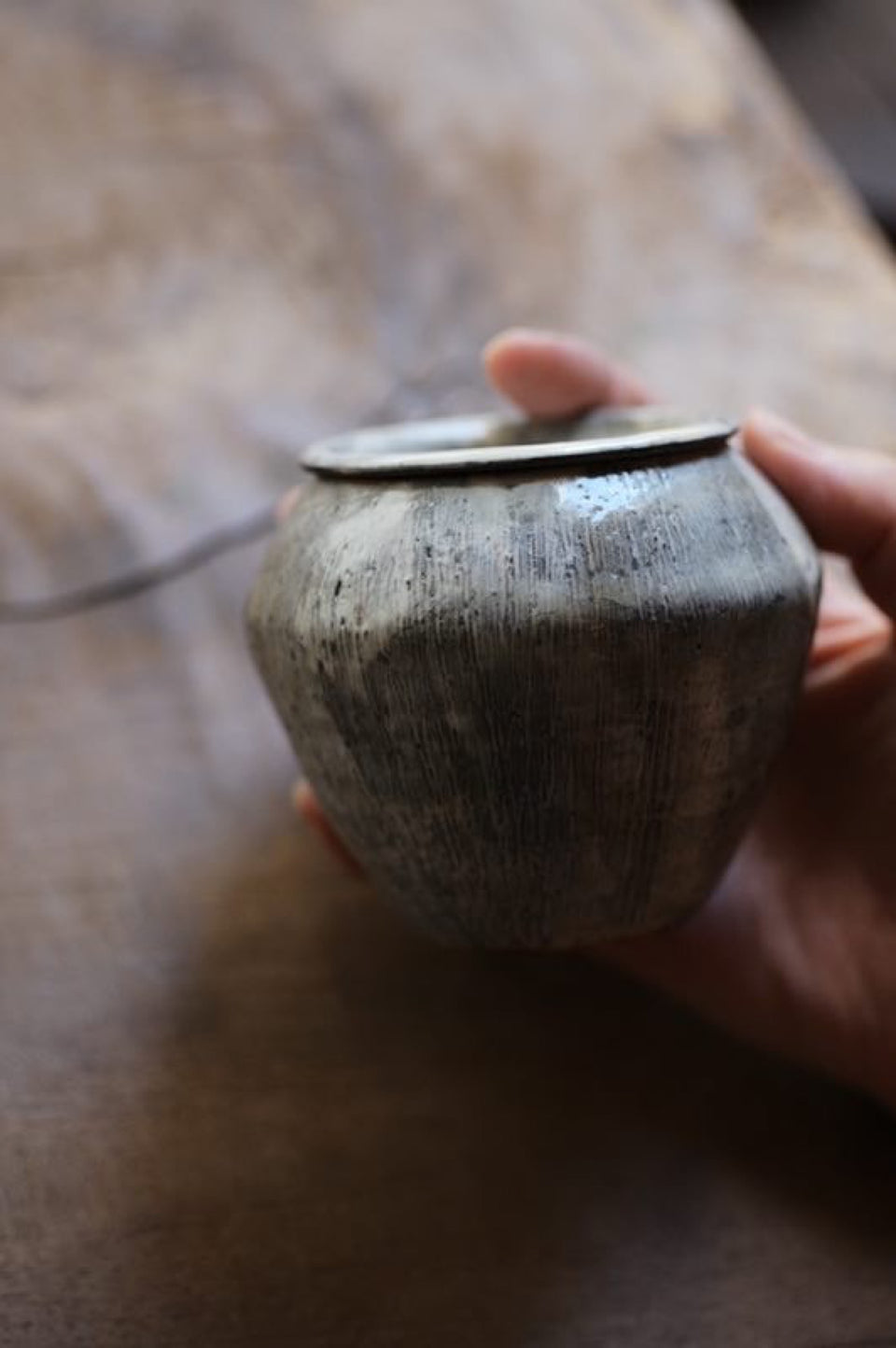 Brushed Glaze Coin-Shaped Jianshui Wash Bowl