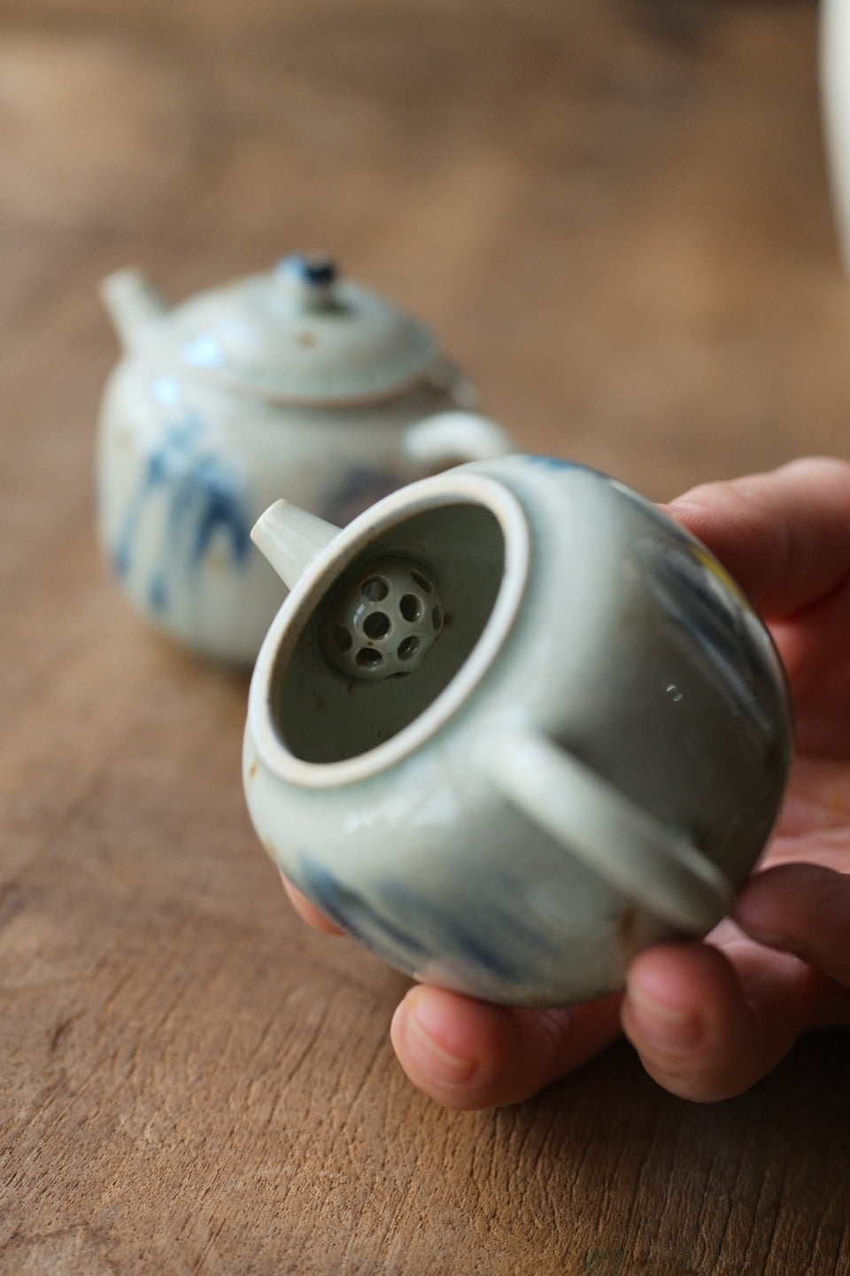 Freehand Ink Crackle Glazed Teapot