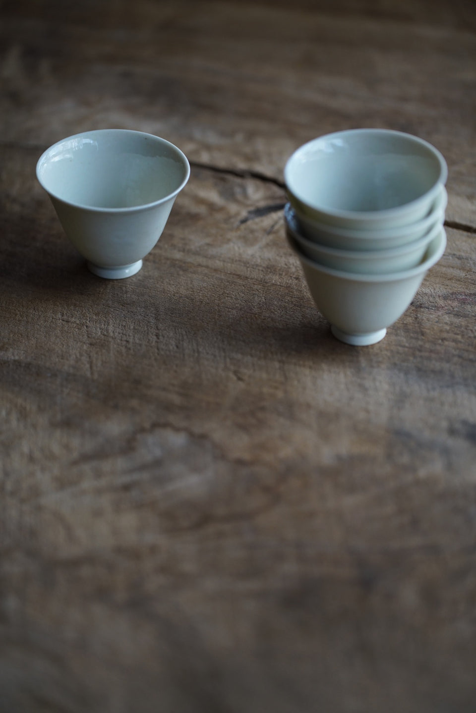 Bell-shaped Ash-fired Glazed Teacup
