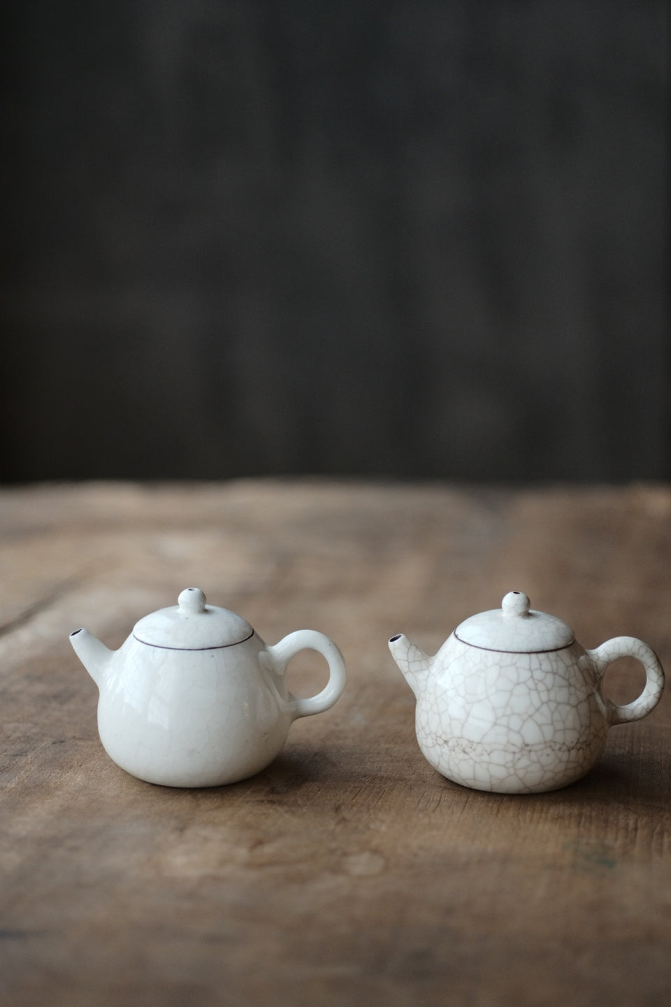 "Ice Crack" White Kai Pian Glaze Teapot