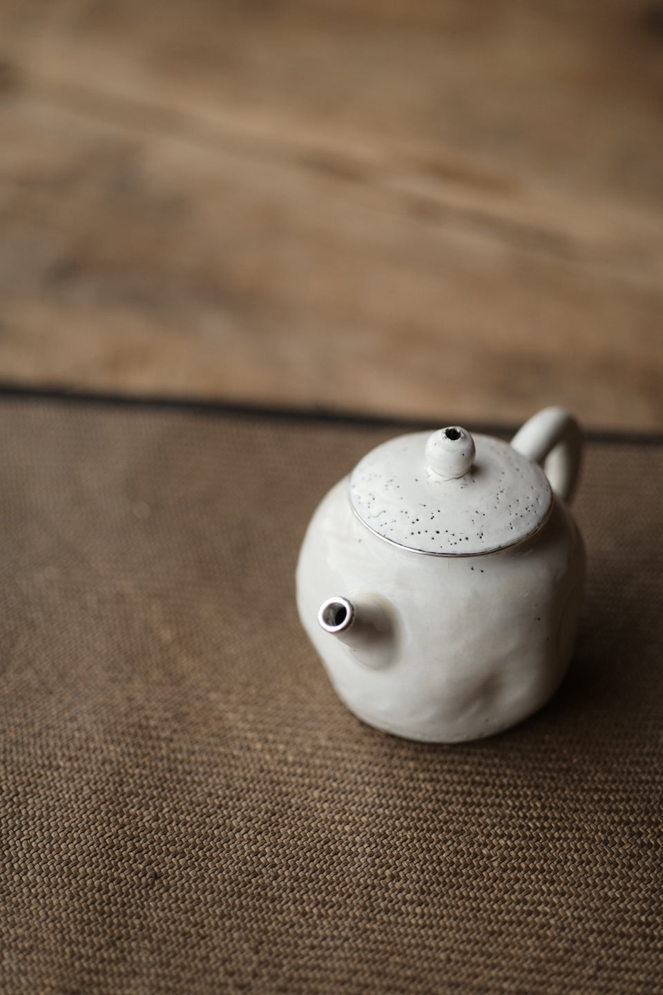 Silver-Lined & Powder Glazed Wabi-Sabi Teapot (Cheng Wei)