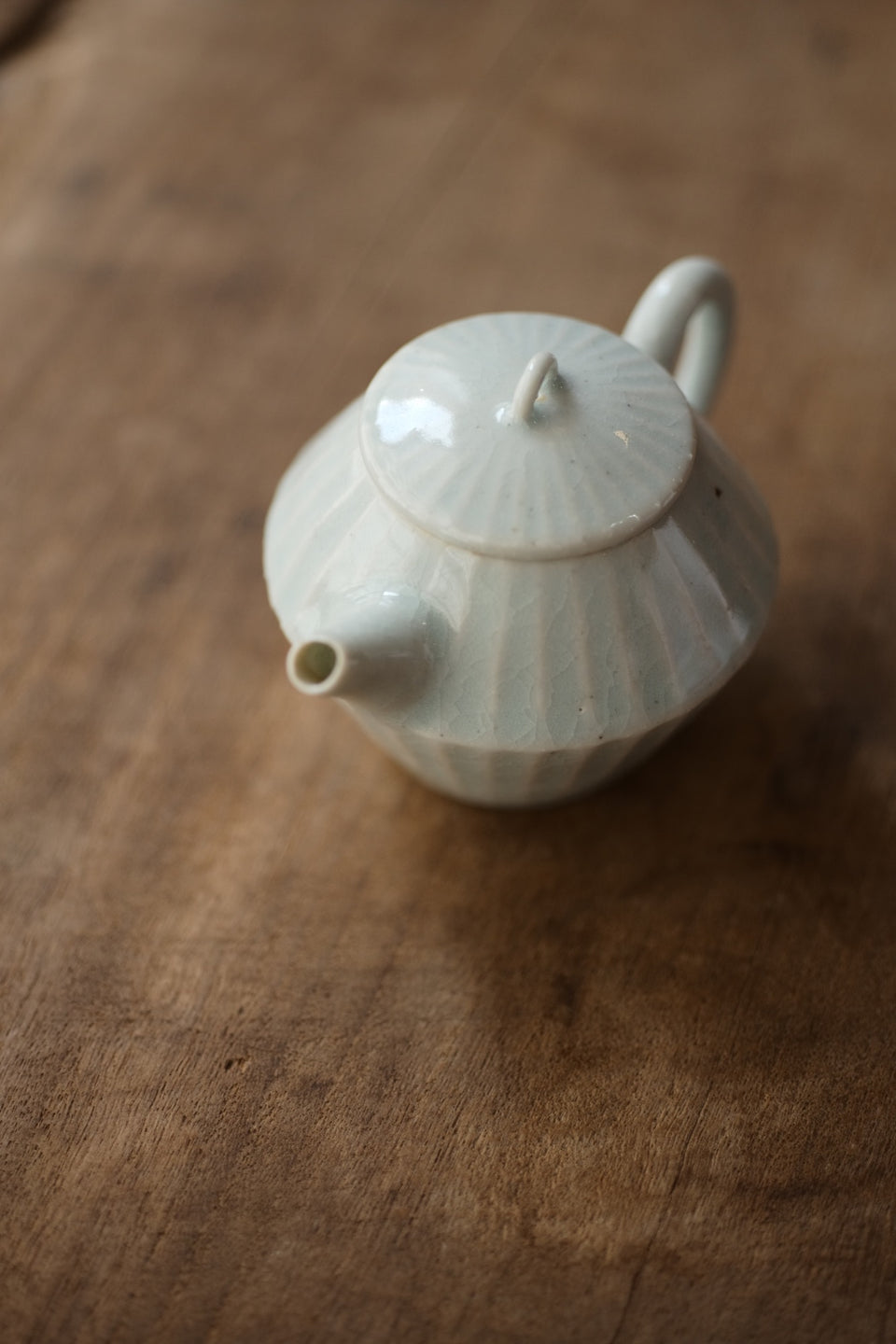 Melon-grooved Soda-fired Teapot
