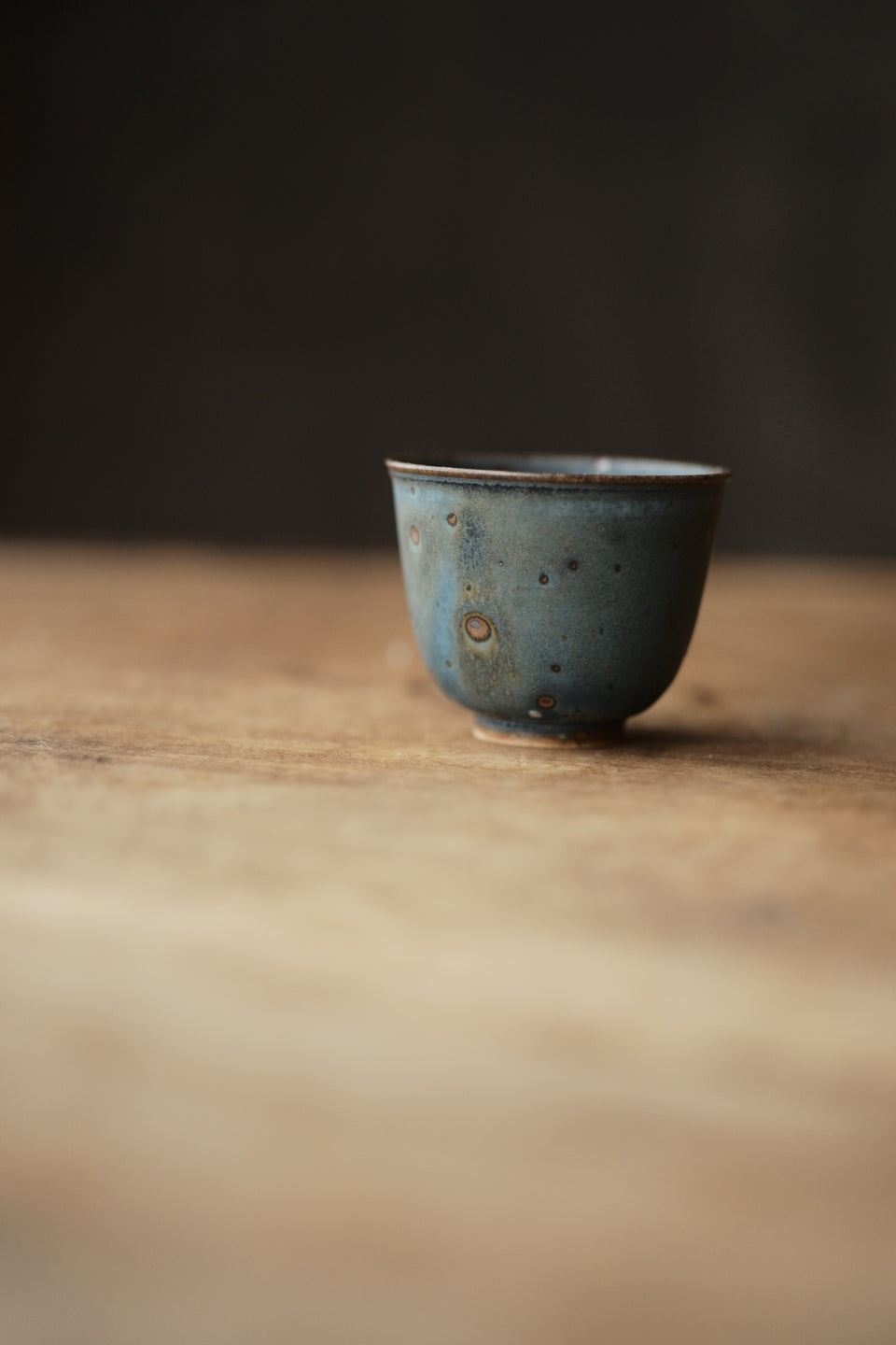 Peacock Blue Kiln-fired Teacups